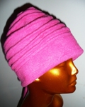 One of a kind hand sculpted fleece headwear 