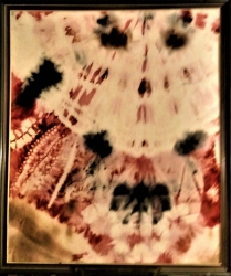 Blast Off Wall Art - Tie-Dyed Silk by Madona Cole-Lacy