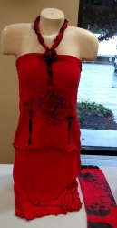 A 2-piece Summer Must Hand-Screened stretch cotton